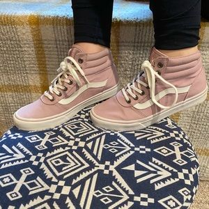 Raspberry high top vans